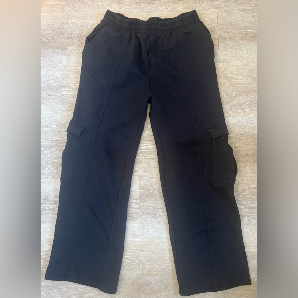 Forever-21 Fleece Cargo Straight-Leg Pants